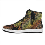 Spiritual Girl Mandala Print High Top Leather Sneakers