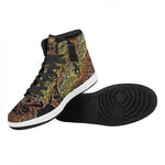 Spiritual Girl Mandala Print High Top Leather Sneakers