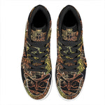 Spiritual Girl Mandala Print High Top Leather Sneakers