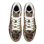 Spiritual Girl Mandala Print High Top Leather Sneakers