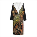 Spiritual Girl Mandala Print Hooded Bathrobe