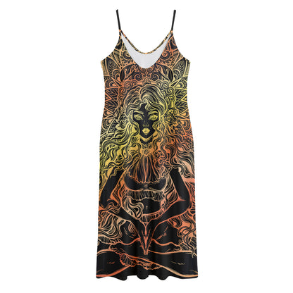 Spiritual Girl Mandala Print Jersey Midi Cami Dress