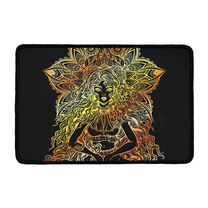 Spiritual Girl Mandala Print Kitchen Mat
