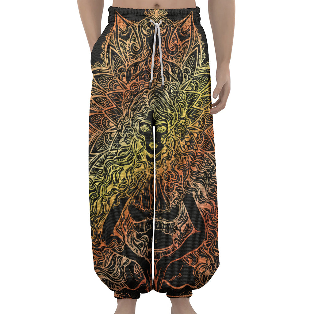 Spiritual Girl Mandala Print Lantern Pants