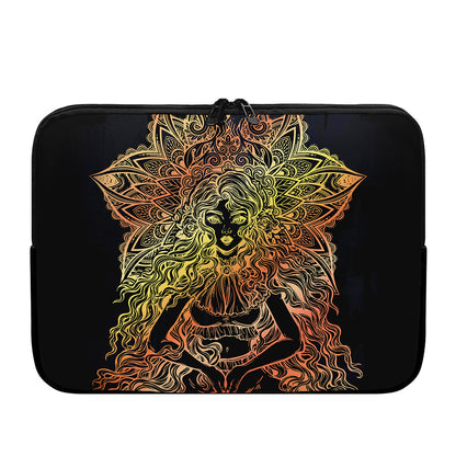 Spiritual Girl Mandala Print Laptop Sleeve