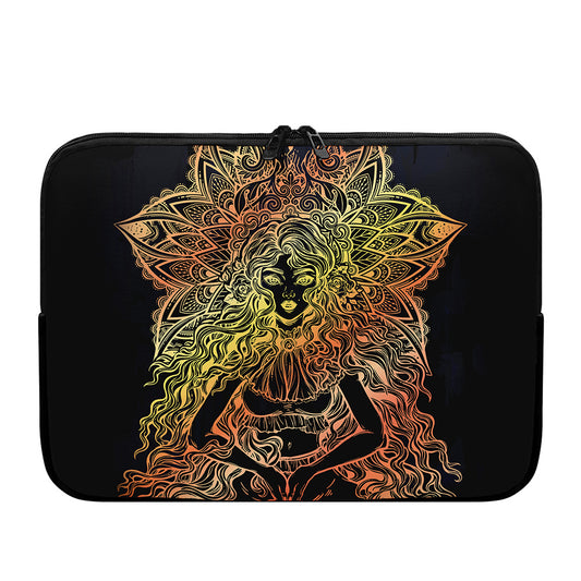 Spiritual Girl Mandala Print Laptop Sleeve