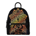 Spiritual Girl Mandala Print Leather Backpack