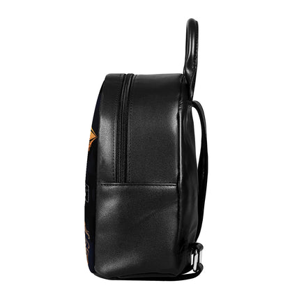 Spiritual Girl Mandala Print Leather Backpack