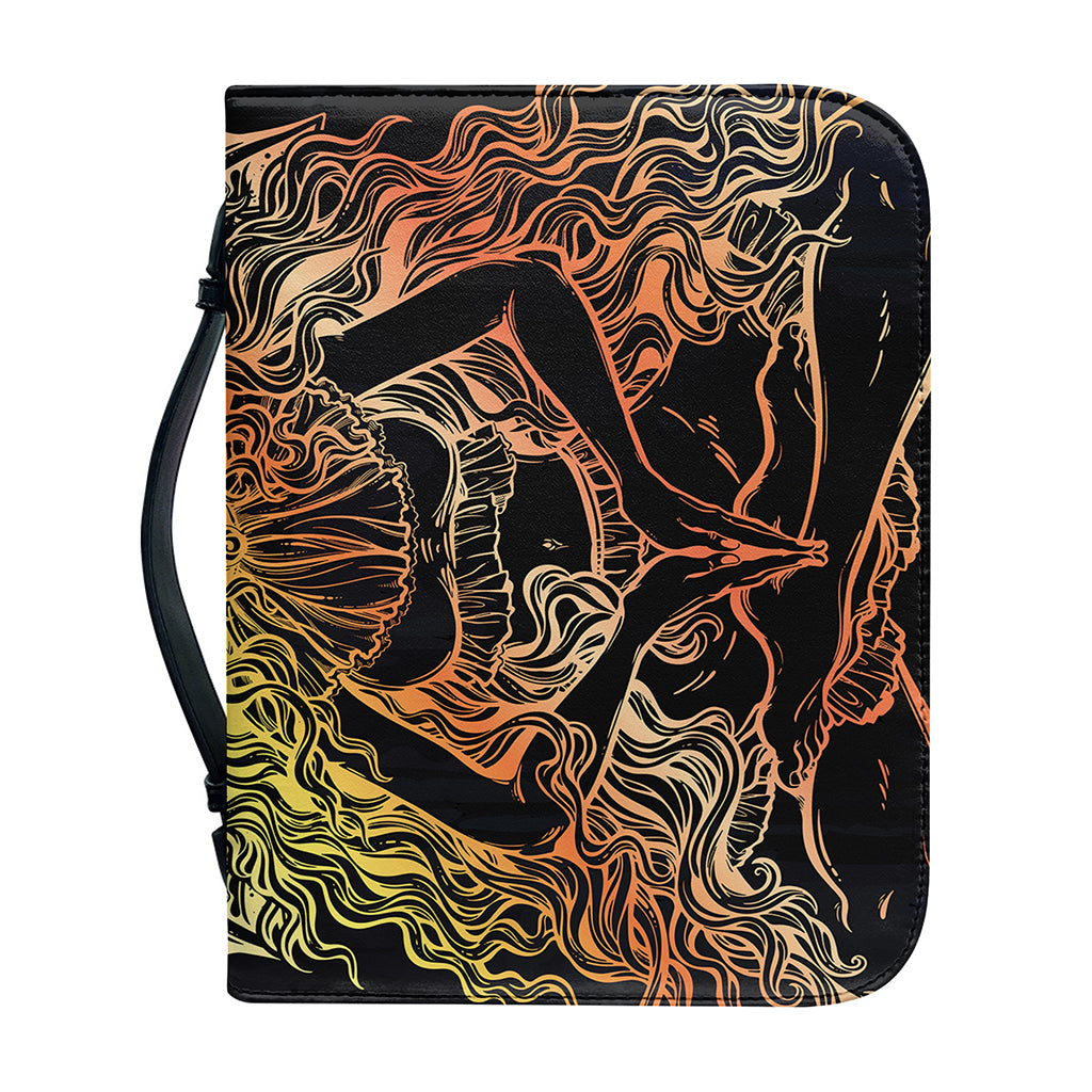 Spiritual Girl Mandala Print Leather Bible Cover
