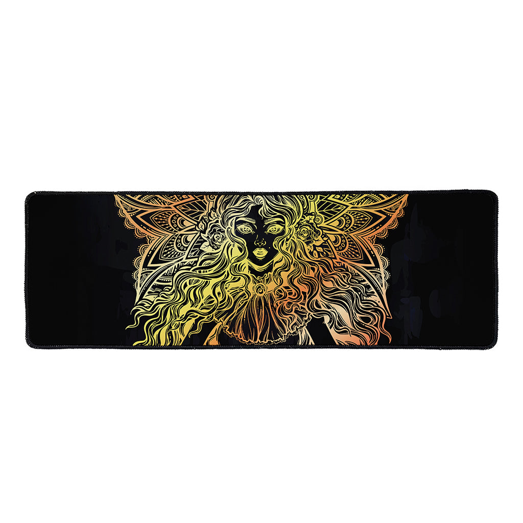 Spiritual Girl Mandala Print Long Kitchen Mat