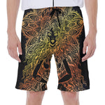 Spiritual Girl Mandala Print Men's Beach Shorts