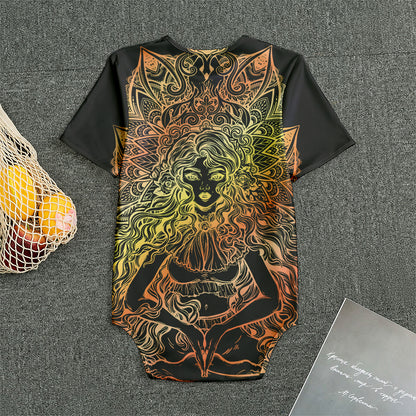 Spiritual Girl Mandala Print Men's Bodysuit