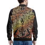 Spiritual Girl Mandala Print Men's Bomber Jacket