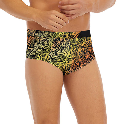 Spiritual Girl Mandala Print Men's Briefs