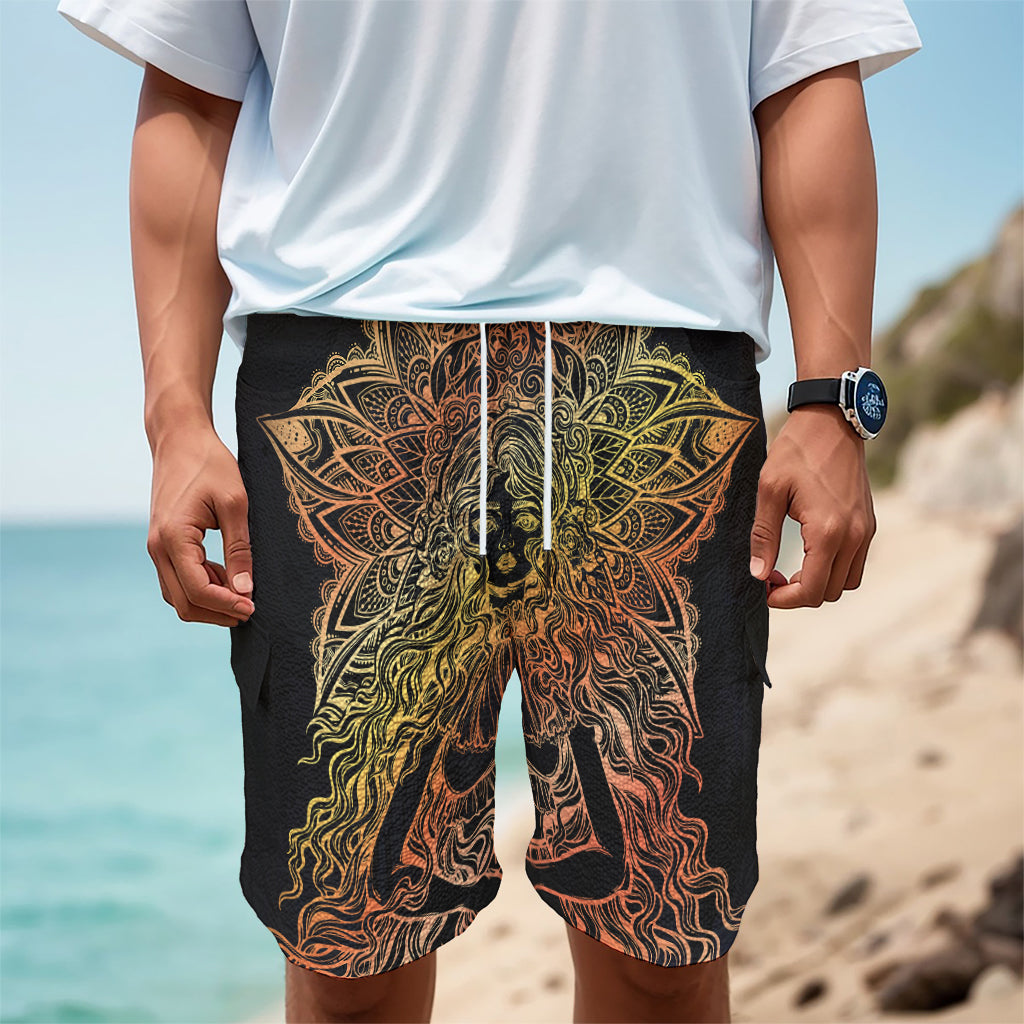Spiritual Girl Mandala Print Men's Cargo Shorts