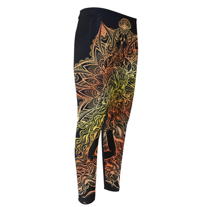 Spiritual Girl Mandala Print Men's Compression Pants