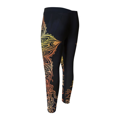 Spiritual Girl Mandala Print Men's Compression Pants