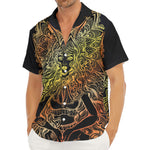 Spiritual Girl Mandala Print Men's Deep V-Neck Shirt