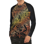 Spiritual Girl Mandala Print Men's Long Sleeve Rash Guard