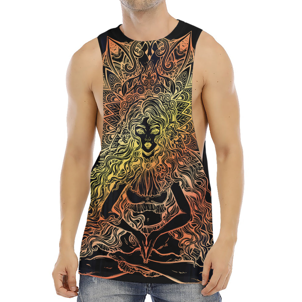 Spiritual Girl Mandala Print Men's Muscle Tank Top