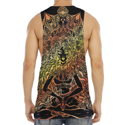 Spiritual Girl Mandala Print Men's Muscle Tank Top