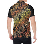 Spiritual Girl Mandala Print Men's Shirt