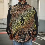 Spiritual Girl Mandala Print Men's Shirt Jacket