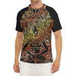Spiritual Girl Mandala Print Men's Short Sleeve Rash Guard