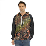 Spiritual Girl Mandala Print Men's Velvet Pullover Hoodie