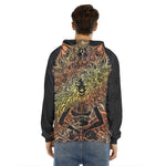 Spiritual Girl Mandala Print Men's Velvet Pullover Hoodie