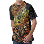 Spiritual Girl Mandala Print Men's Velvet T-Shirt