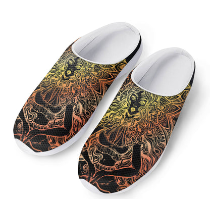 Spiritual Girl Mandala Print Mesh Casual Shoes