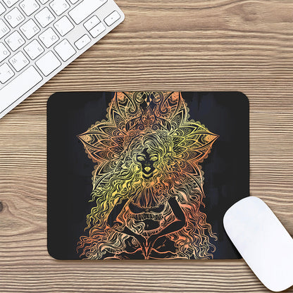 Spiritual Girl Mandala Print Mouse Pad
