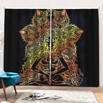 Spiritual Girl Mandala Print Pencil Pleat Curtains