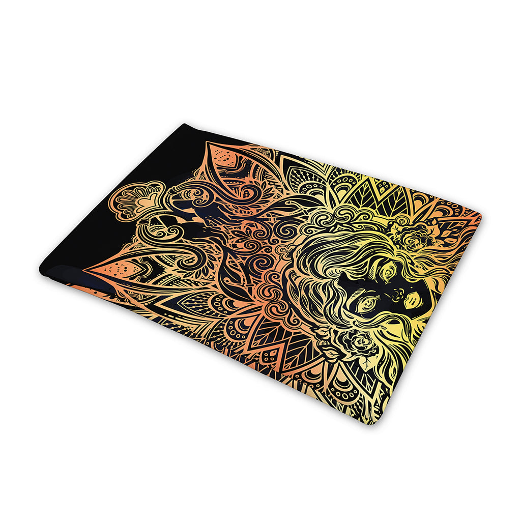 Spiritual Girl Mandala Print Pet Cooling Mat Cover