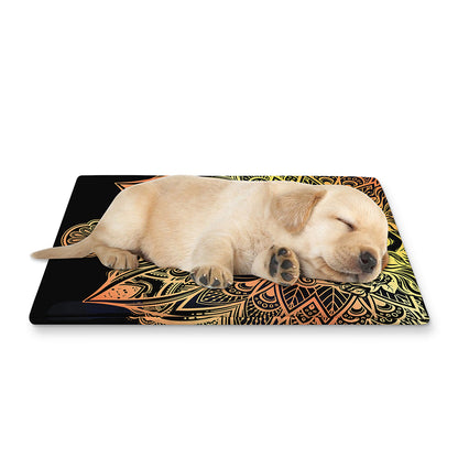 Spiritual Girl Mandala Print Pet Cooling Mat Cover