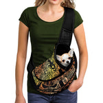 Spiritual Girl Mandala Print Pet Sling Carrier