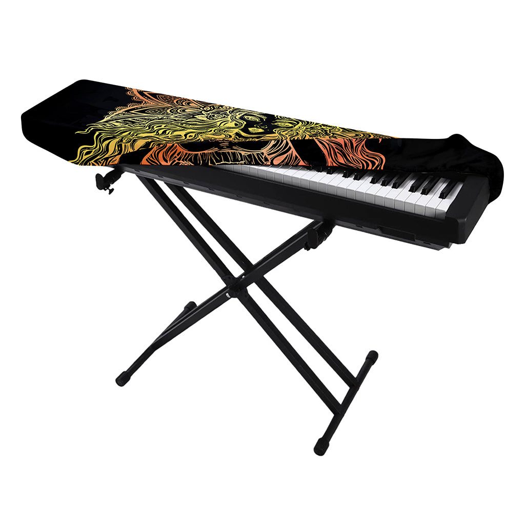 Spiritual Girl Mandala Print Piano Keyboard Cover