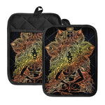 Spiritual Girl Mandala Print Pot Holders With Pocket