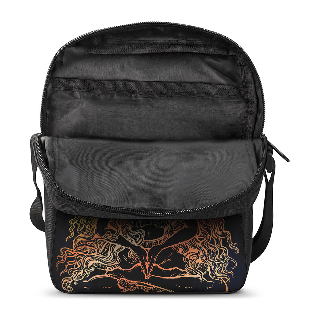 Spiritual Girl Mandala Print Rectangular Crossbody Bag
