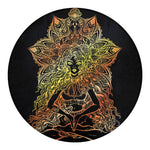 Spiritual Girl Mandala Print Round Blanket