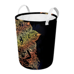 Spiritual Girl Mandala Print Round Laundry Basket