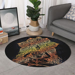 Spiritual Girl Mandala Print Round Rug