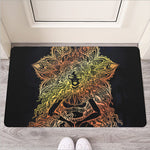Spiritual Girl Mandala Print Rubber Doormat
