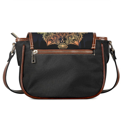 Spiritual Girl Mandala Print Saddle Bag