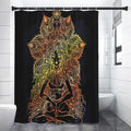 Spiritual Girl Mandala Print Shower Curtain