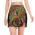 Spiritual Girl Mandala Print Side Slit Mini Skirt