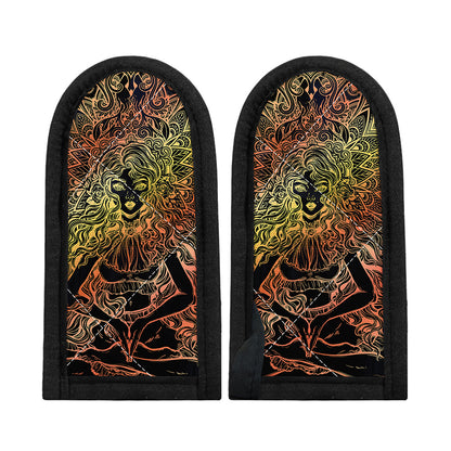 Spiritual Girl Mandala Print Skillet Handle Cover