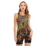 Spiritual Girl Mandala Print Sleeveless One Piece Swimsuit