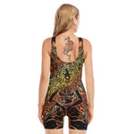 Spiritual Girl Mandala Print Sleeveless One Piece Swimsuit